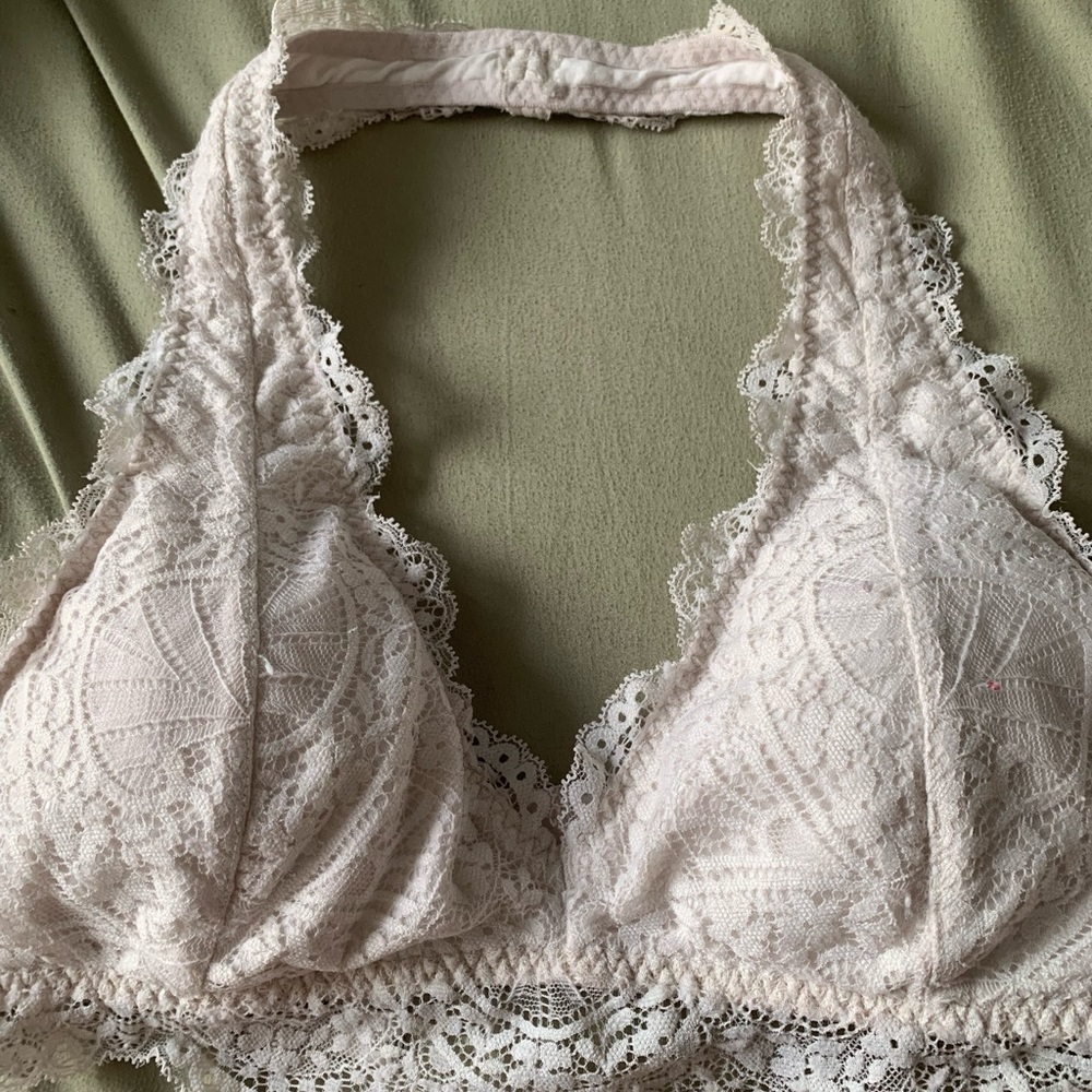 white Hollister bralette